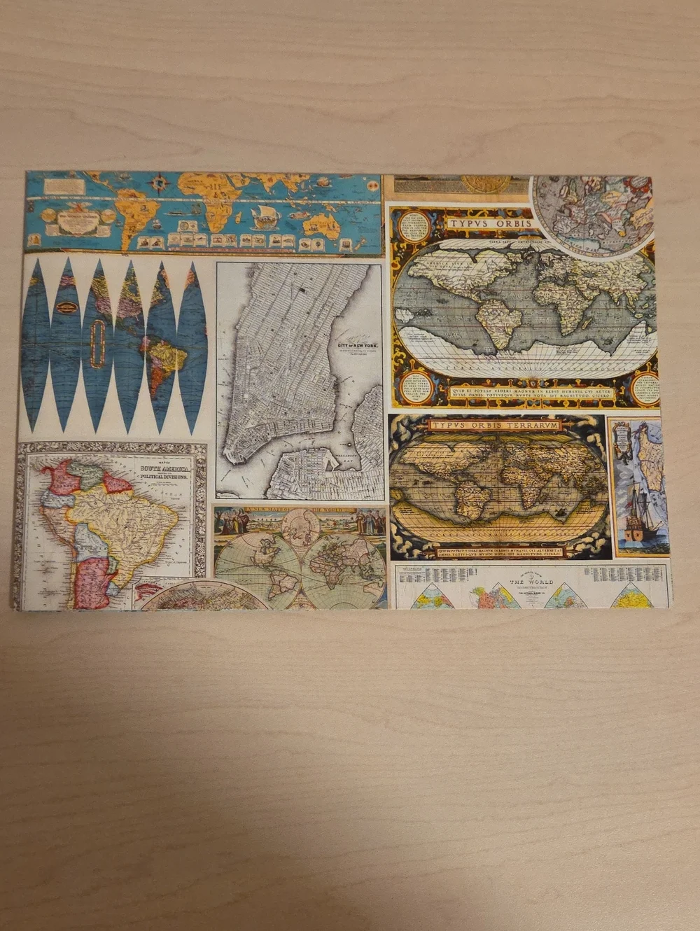 Vintage World Map Gift Wrap - 1 Sheet